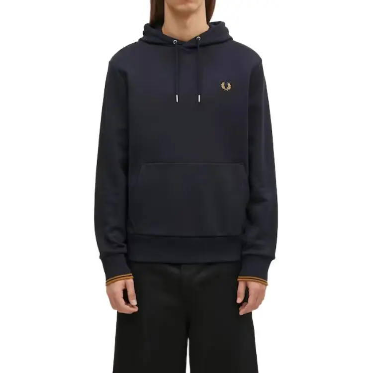 FRED PERRY Logo print Drawstring Hoodie-3