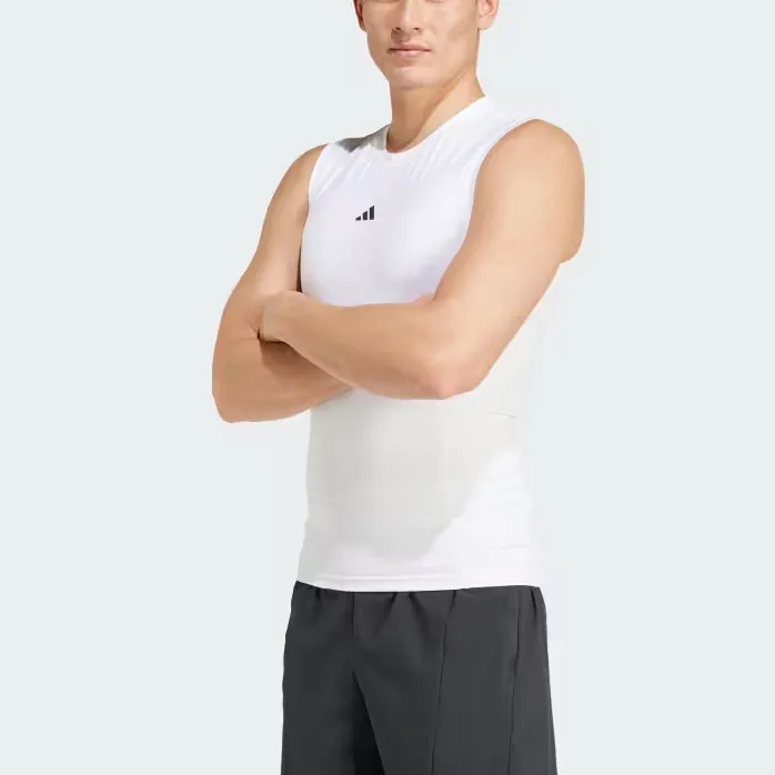 Adidas Free Shipping With AdiClub Techfit Compression Training Sleeveless Tee-1