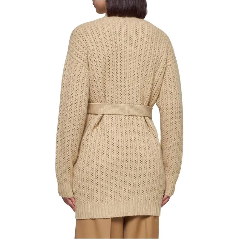 MaxMara Balzac Belted Long Sleeved Cardigan-3