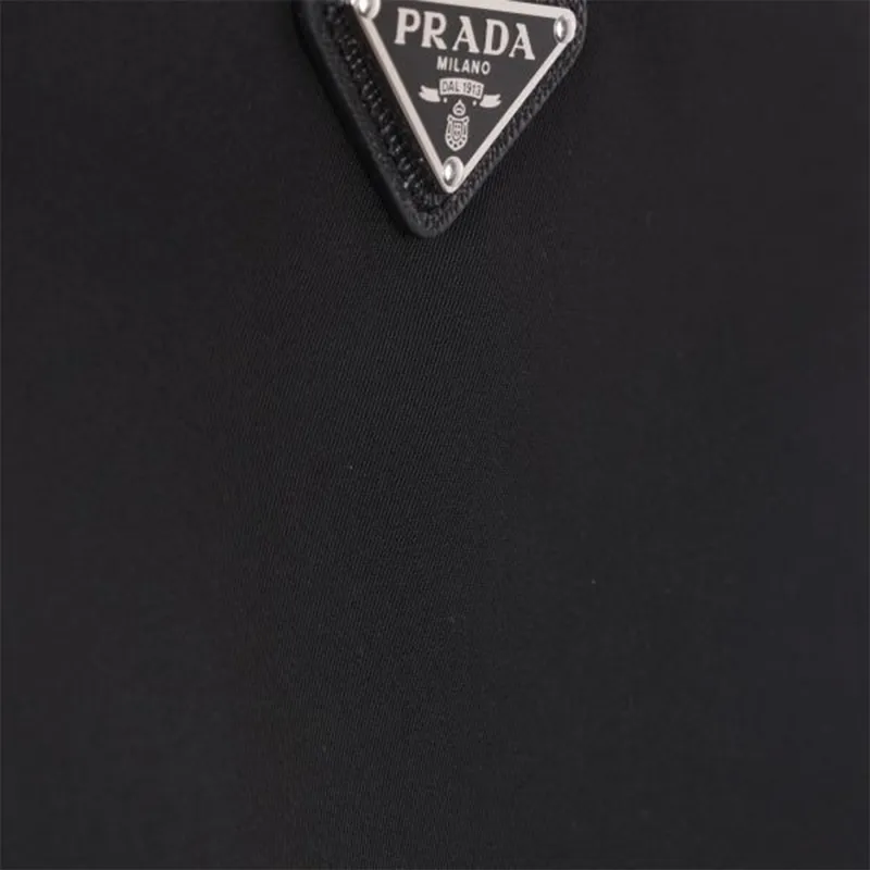 PRADA Enamel Triangle Sleeveless Mini Dress-10