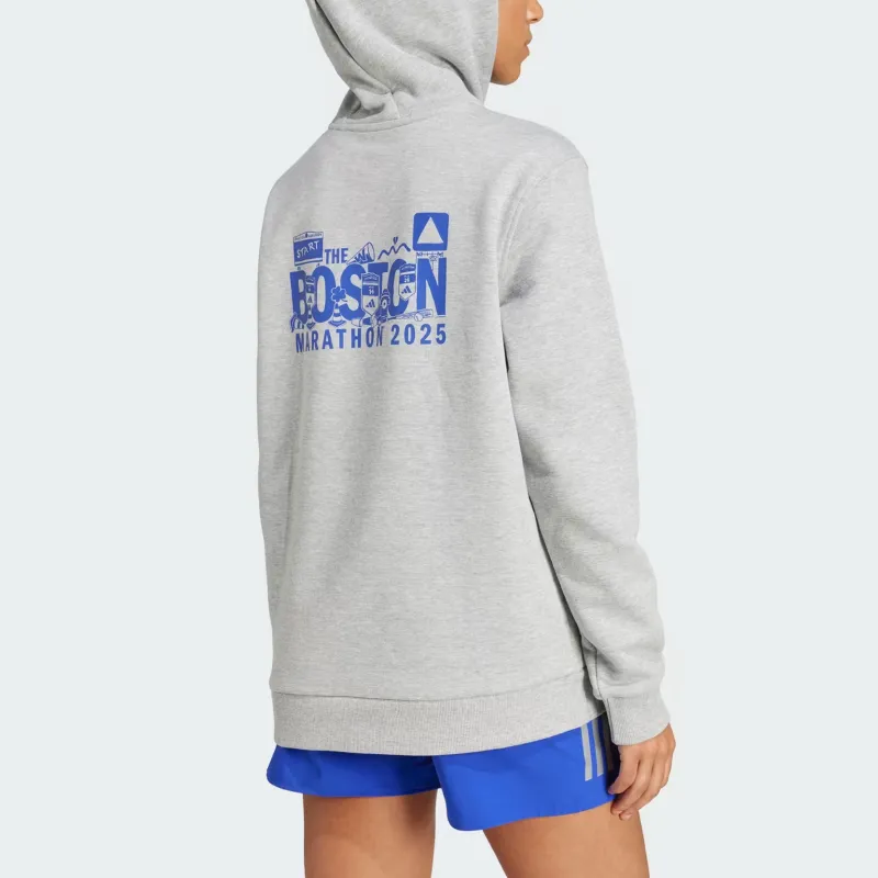 Adidas Free Shipping With AdiClub Boston Marathon® 2025 Graphic Hoodie-3