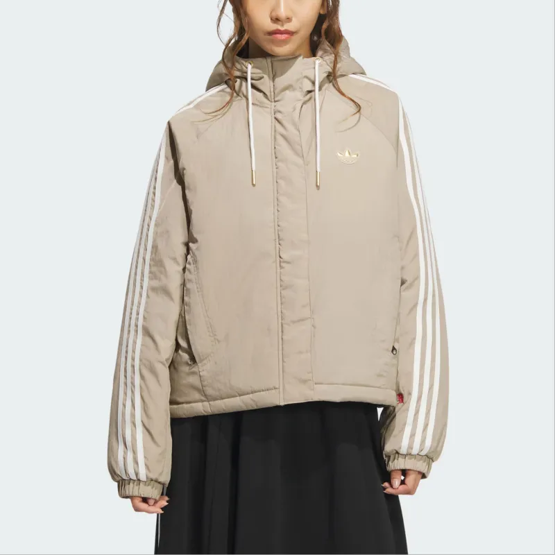 Adidas Originals LNY W JACKET PA Puffer Jacket Women's Shadow Khaki Brown-1