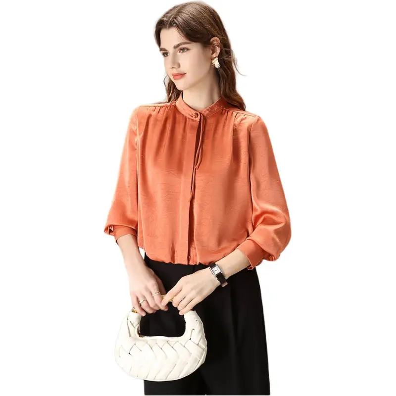 FENHONGMALI Shirt Women's Orange-4