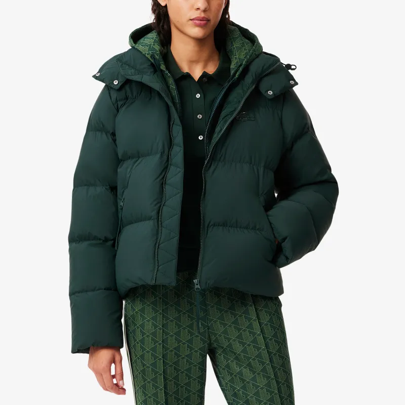 LACOSTE Puffer Jacket Women's Dark Green-3