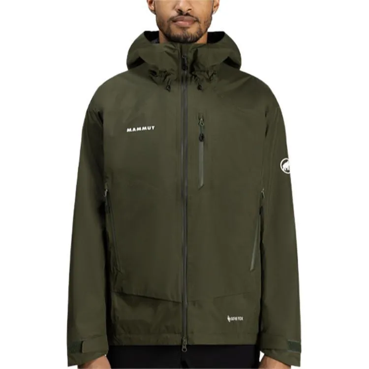 MAMMUT Ayako Windbreaker Jackets Unisex Dark Mountain Shadow Green Comes With Necklace-2