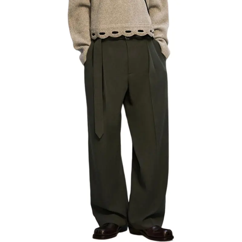 Nanushka X ZARA Nanushka Collaboration Casual Pants Men Green-2