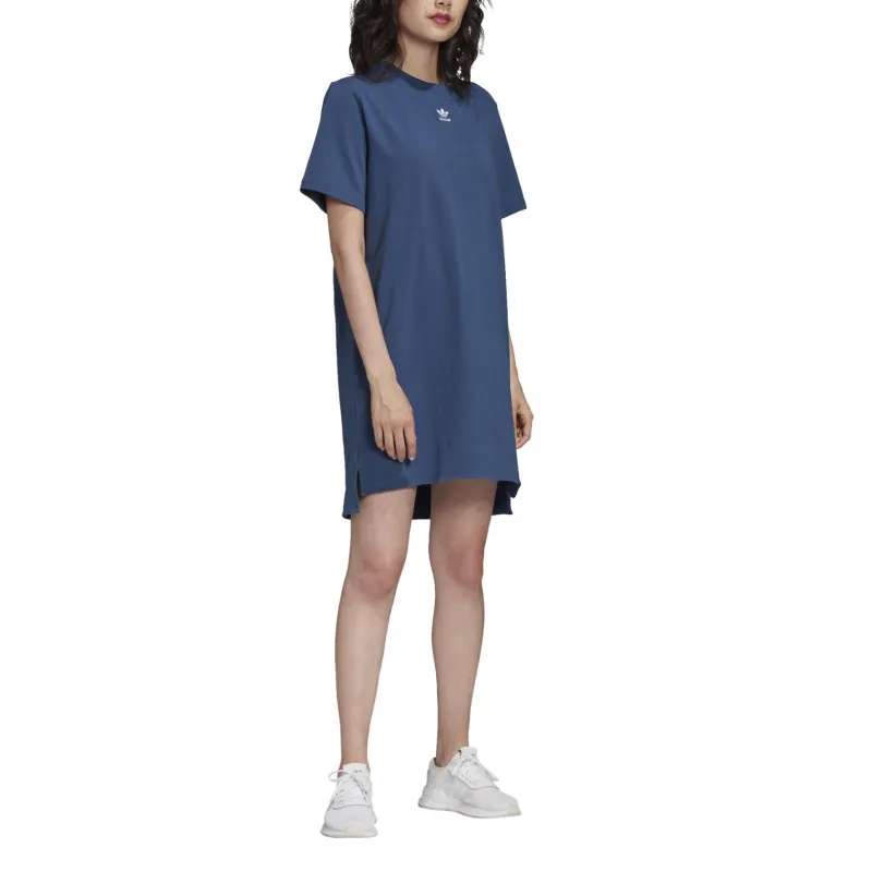 Adidas Originals Short Sleeved Dresses Women's Dark Blue-4
