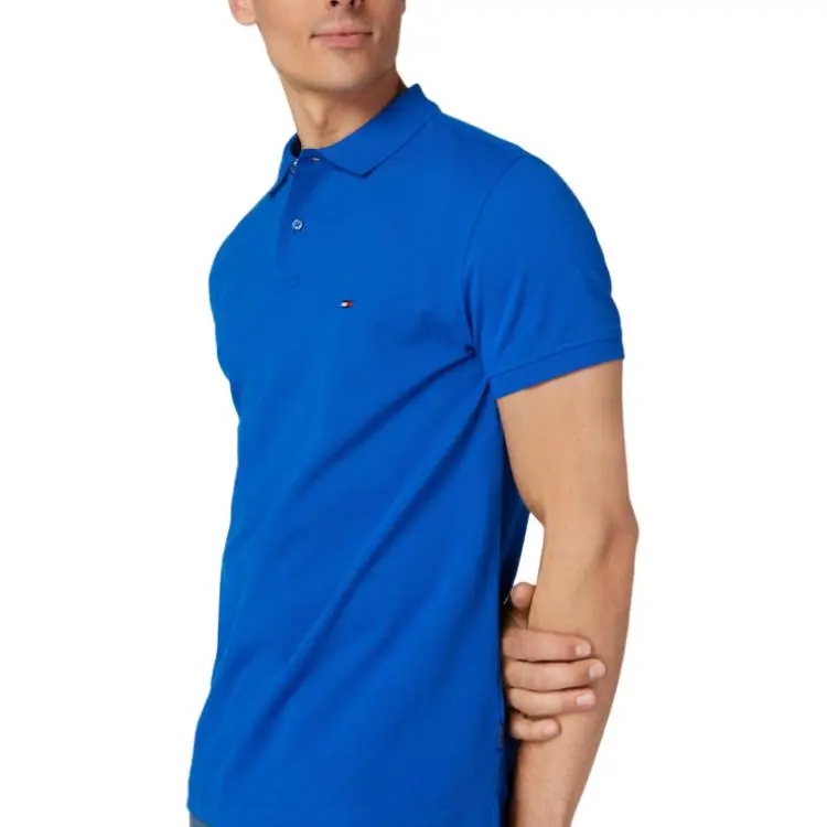 Tommy Hilfiger Logo Flag Short Sleeves Polo T Shirt Polo Shirt Men's Blue-4