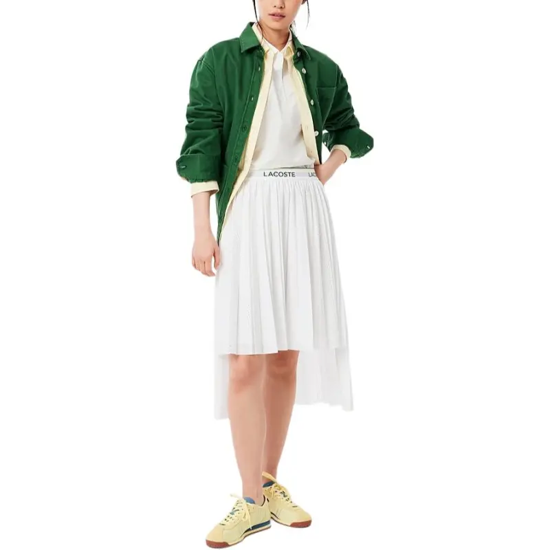 LACOSTE SS25 Casual Long Skirt Women's White-2