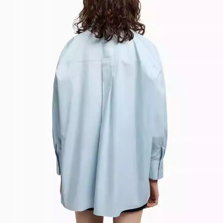 ARMANI EXCHANGEAE SS25 Shirt Women's Light Blue-2