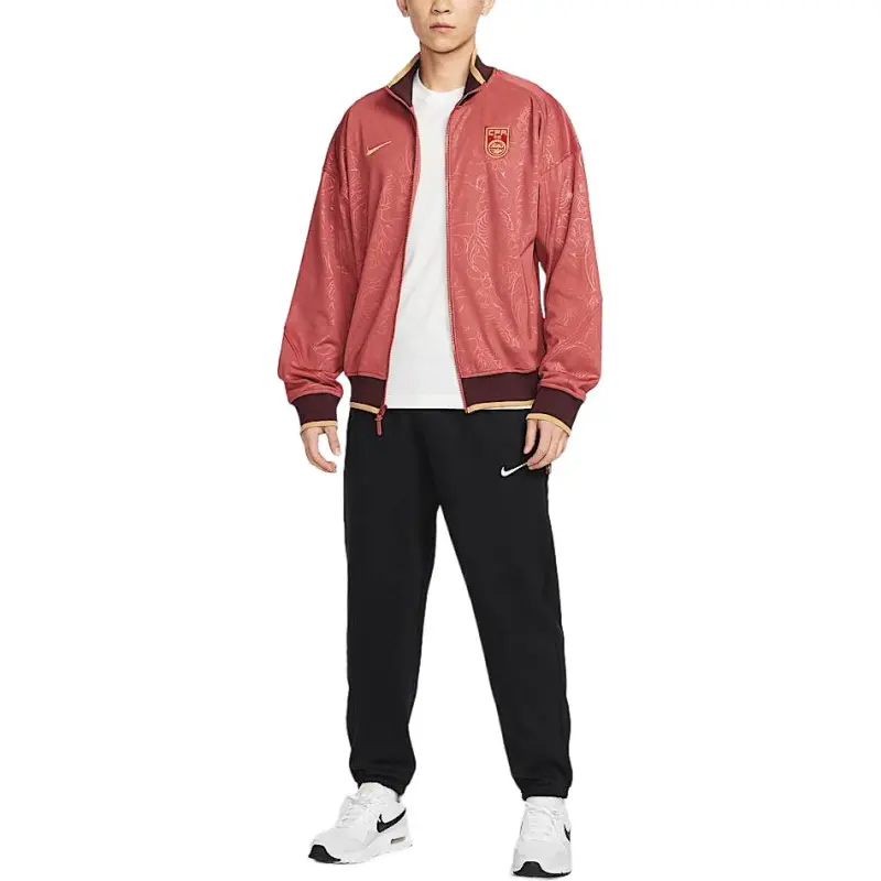 Nike Dri FitAcademy SS25 Pro Anthem Jacket Men's Canyon Rust Orange/Bright Burgundy Red/Club Gold-2
