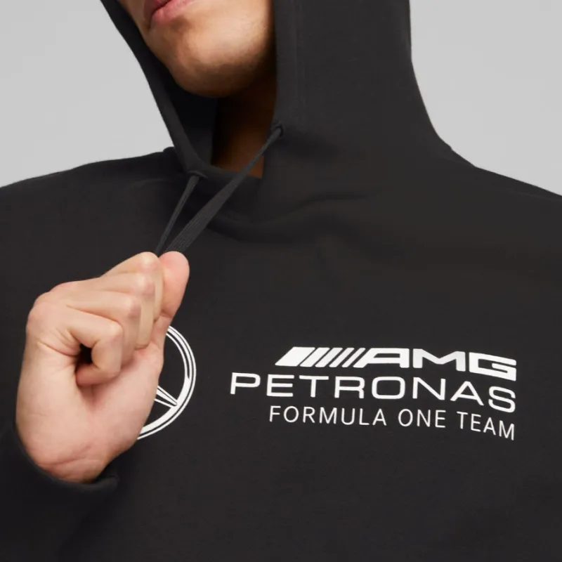 PUMA Mercedes-AMG Petronas Motorsport F1 Essentials Fleece Sweatshirt Men's Black-4