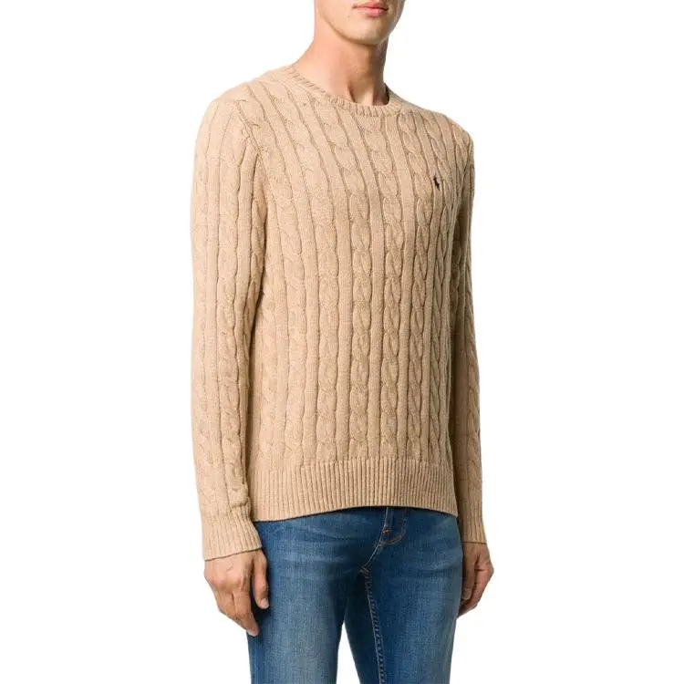 Polo Ralph Lauren Logo Embroidered Cable Knit Jumper-4