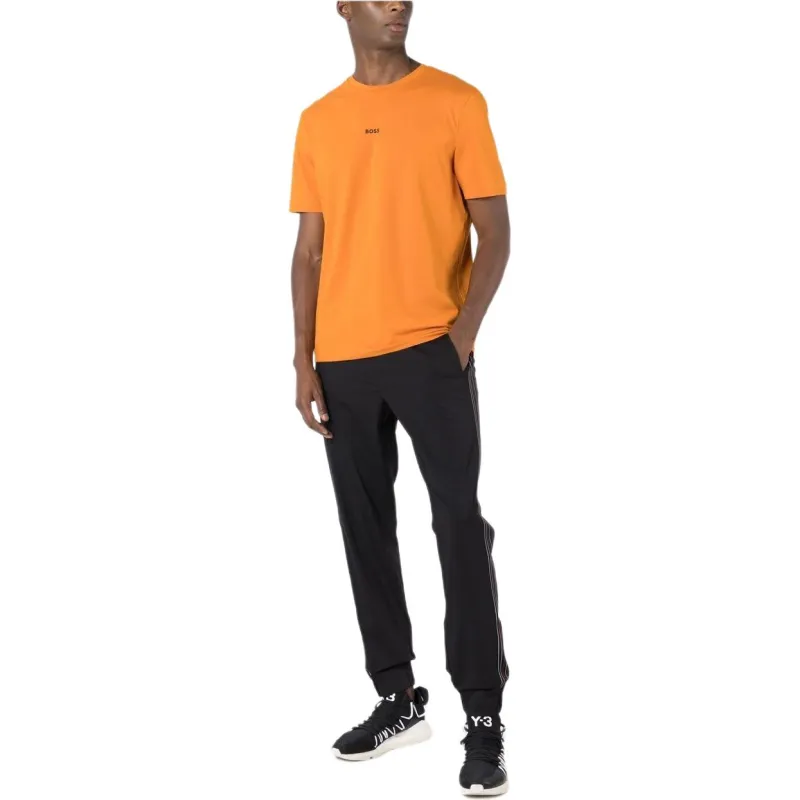 HUGO BOSS Logo print Stretch jersey T shirt-1