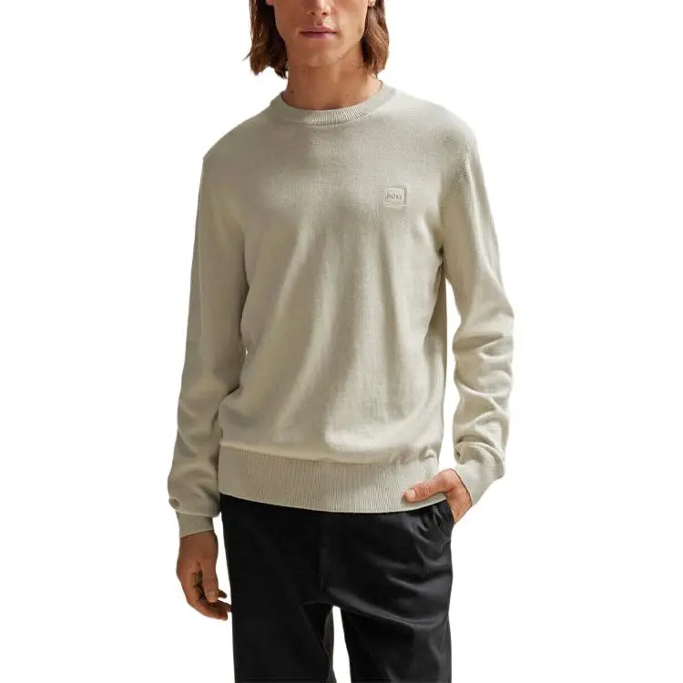 HUGO BOSS Kanovano Logo Patch Knitted Jumper-1