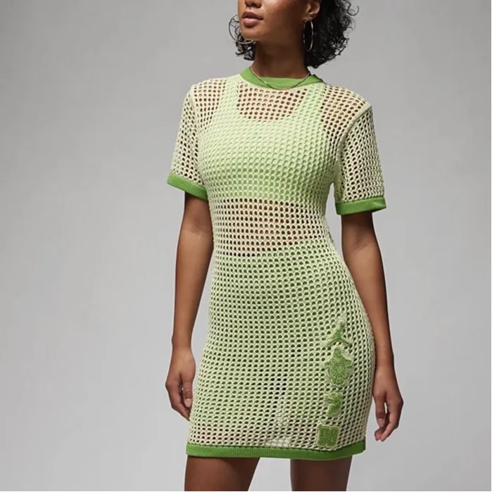 Jordan X UNION Short Sleeved Dresses Women's Green-3
