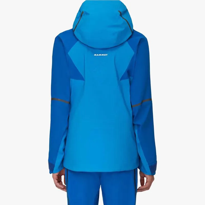 MAMMUT Nordwand Water-Resistant Windproof UV Protection Breathable Windbreaker Jacket Unisex Dark Blue With Necklace-4