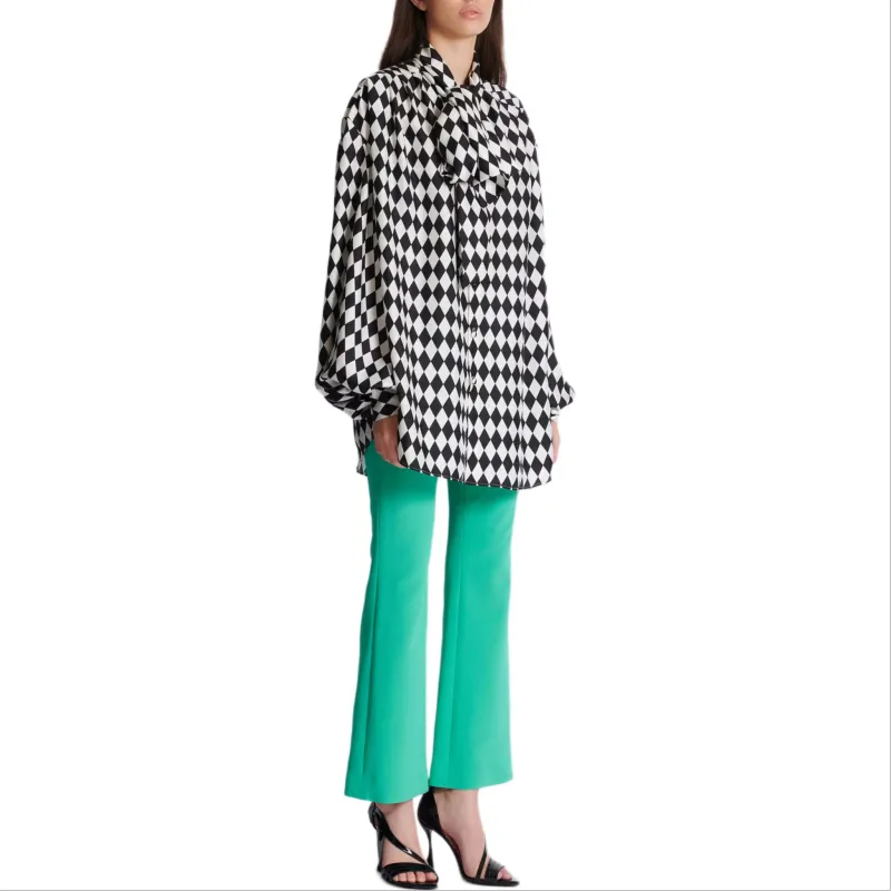 BALMAIN Geometric Patterned Satin Shirt-2