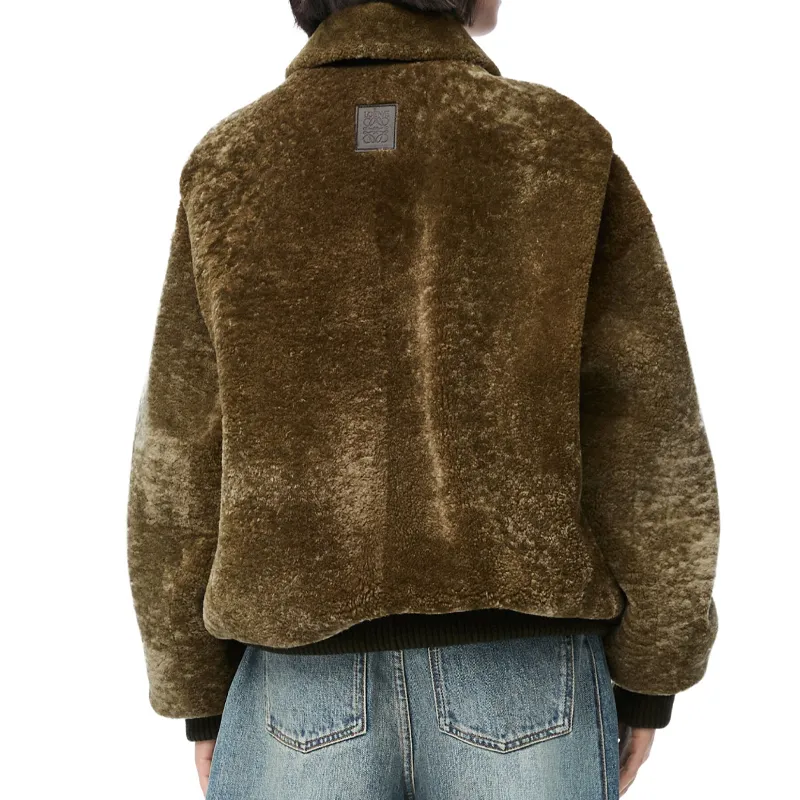 LOEWE Jackets & Coats Women's Khaki Green-2