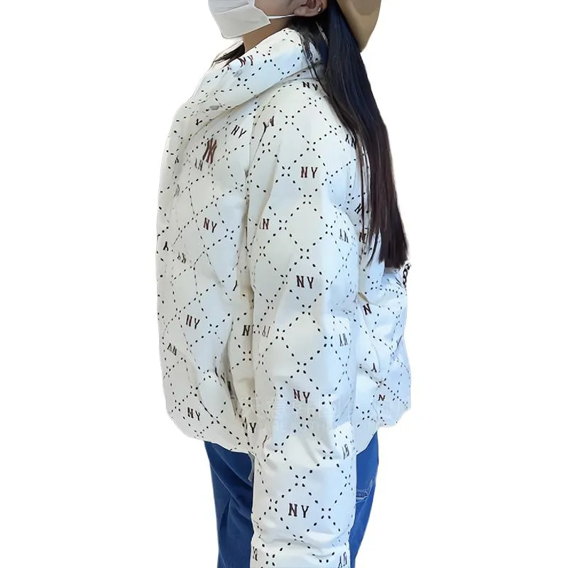 MLB Down Jacket Unisex Cream White-3