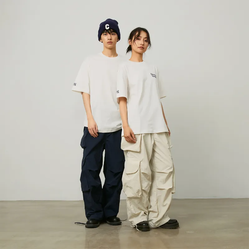 MLB Drop Shoulder Sleeve T-Shirt Unisex White-2