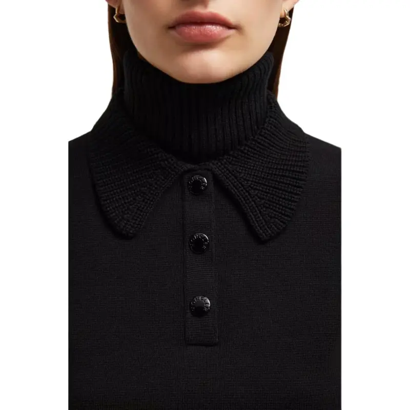 Moncler Logo appliqué Polo Sweater-4