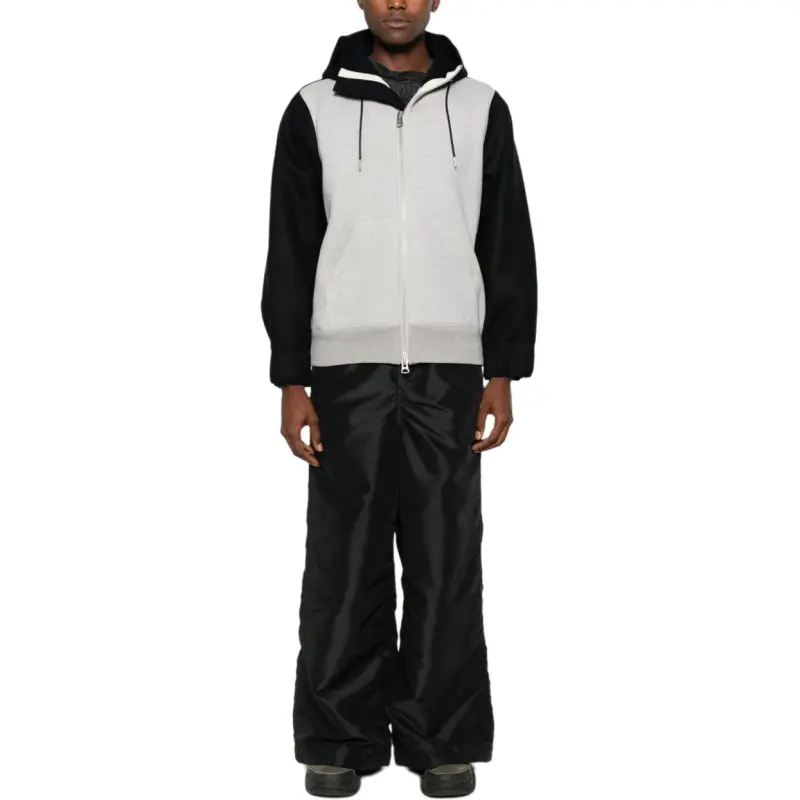 Sacai Drawstring Zip Up Hoodie-1