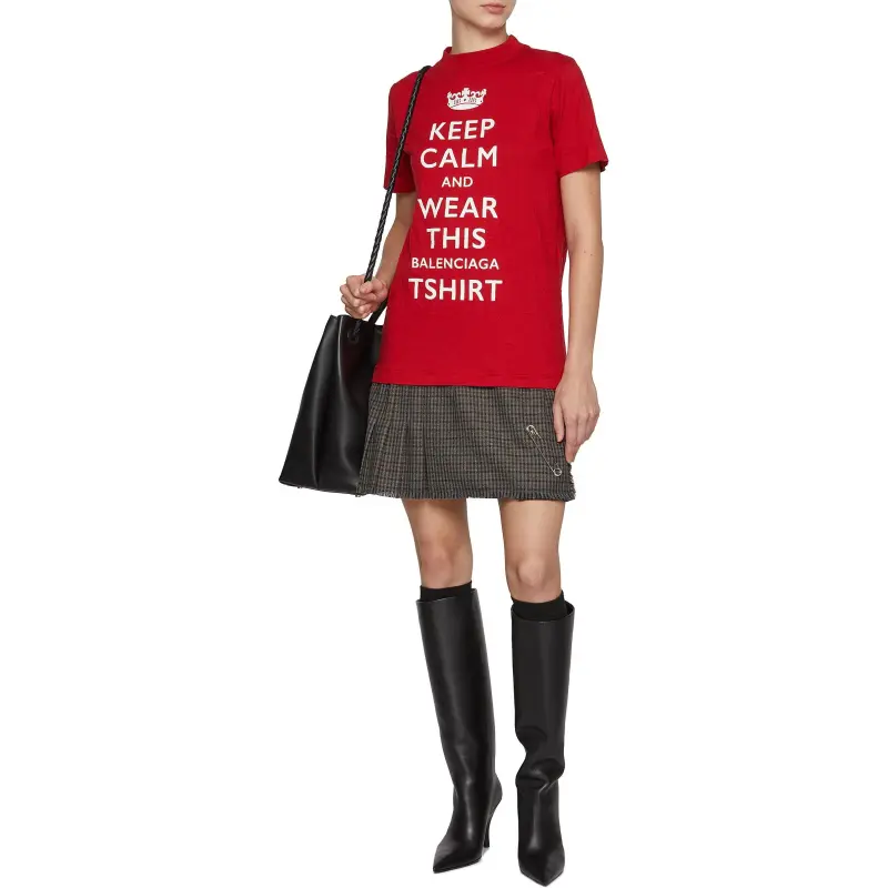 Balenciaga Keep Calm T Shirt Dress-5