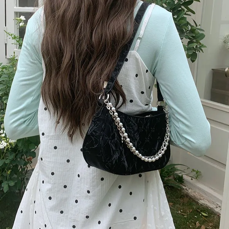 OTA PU Shoulder Bag Crossbody Bag Regular Women's Ecru Pink Black-11