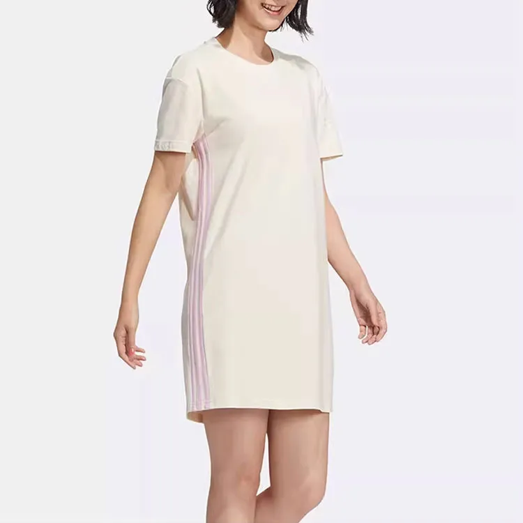 Adidas Neo Short Sleeved Dresses Women's Beige-1