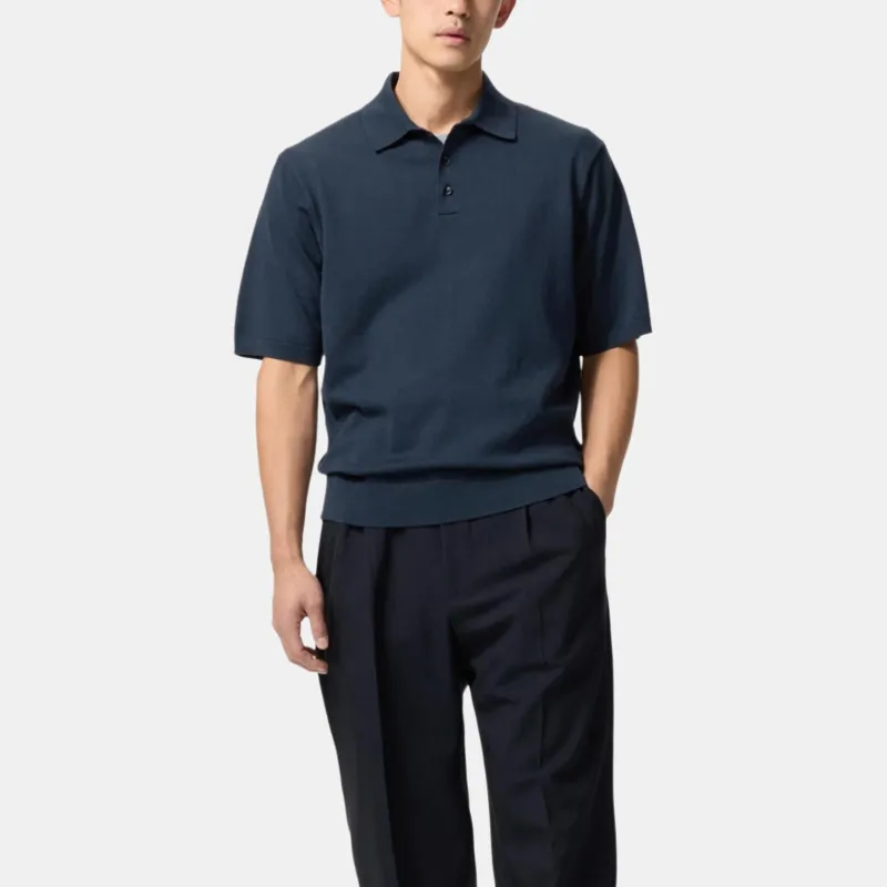UNIQLO Polo Shirt Unisex Dark Blue-2