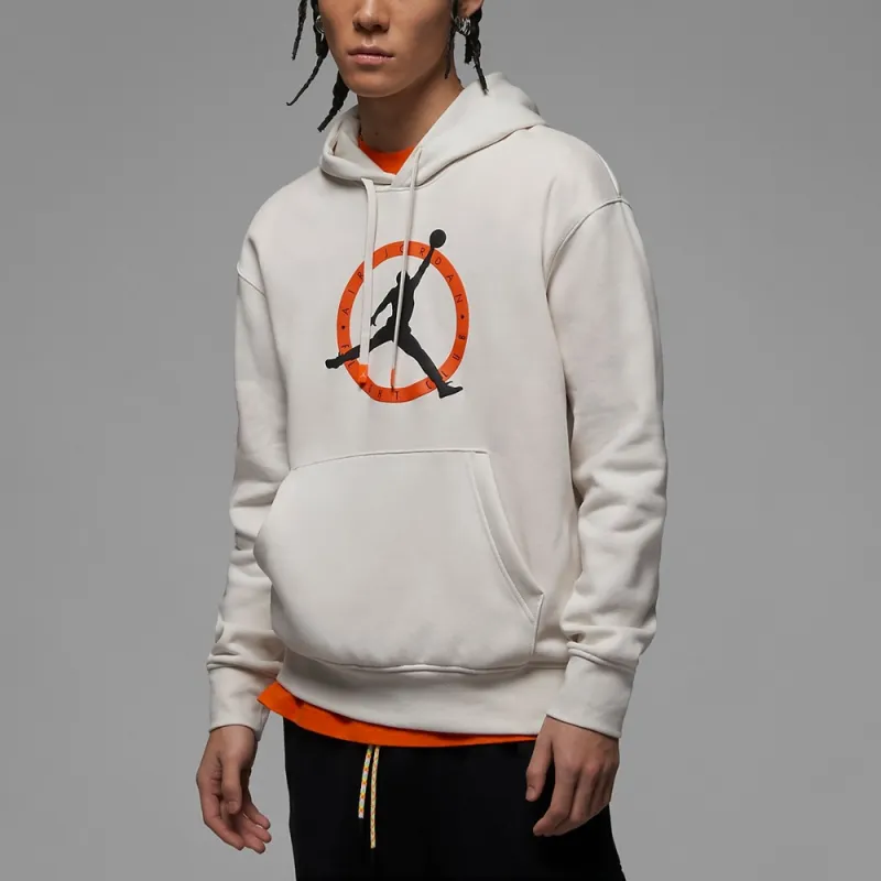JORDAN Flt Mvp Gfx Flc Po Sweatshirts Men Phantom Gray White-2