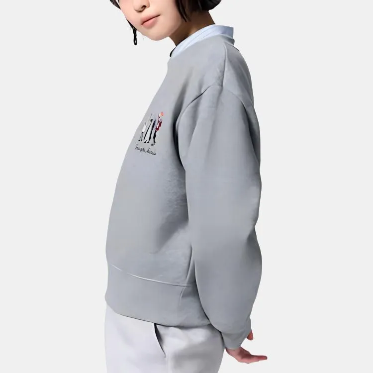 GU Funeral Freelen Collaboration Sweatshirts Women's Gray-2