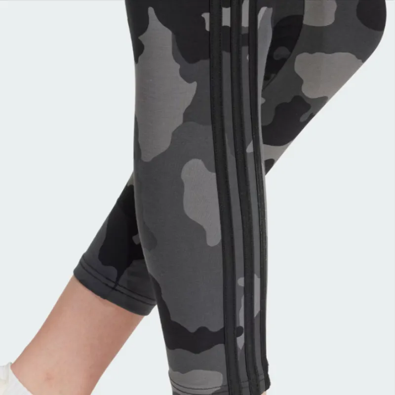 Adidas Free Shipping With AdiClub Essentials 3-Stripes Camo Print 7/8 Length Leggings-3