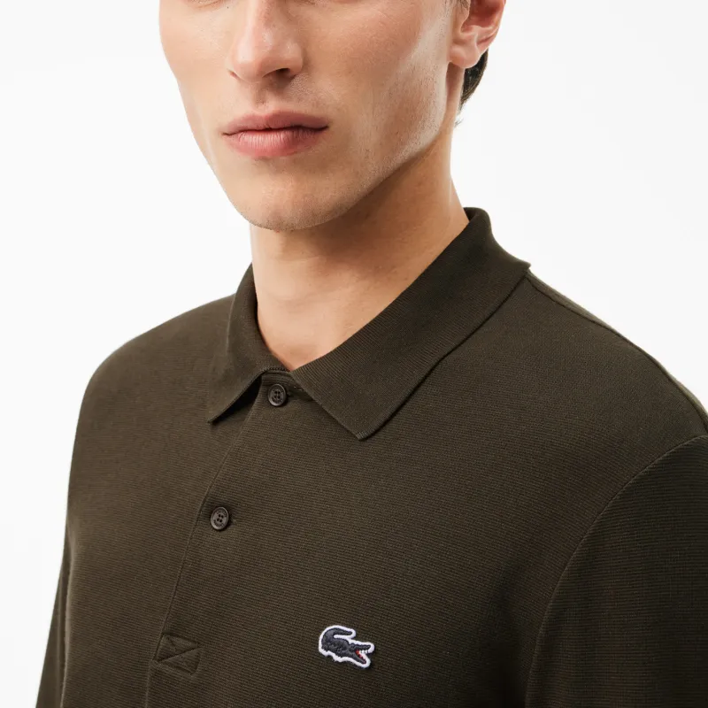 LACOSTE Polo Shirt Unisex Brown Green-3