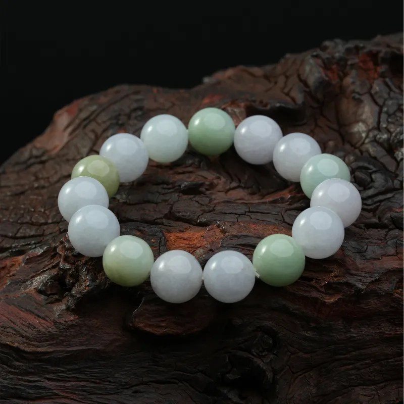 Seven Colorful Treasures Glutinous Jade Jadeite Bracelets Men's-7