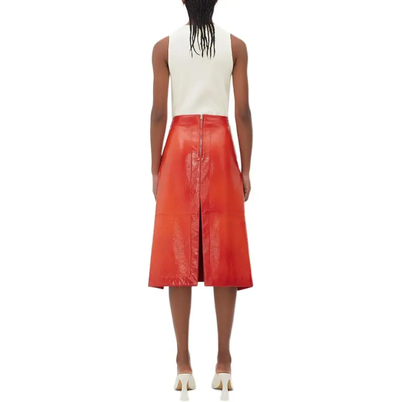 Bottega Veneta Casual Long Skirt Women's Orange-1