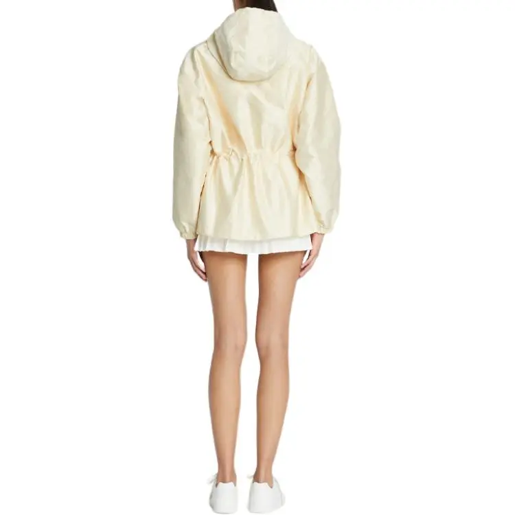 TORY BURCH Drawstring Zip Up Jacket-2