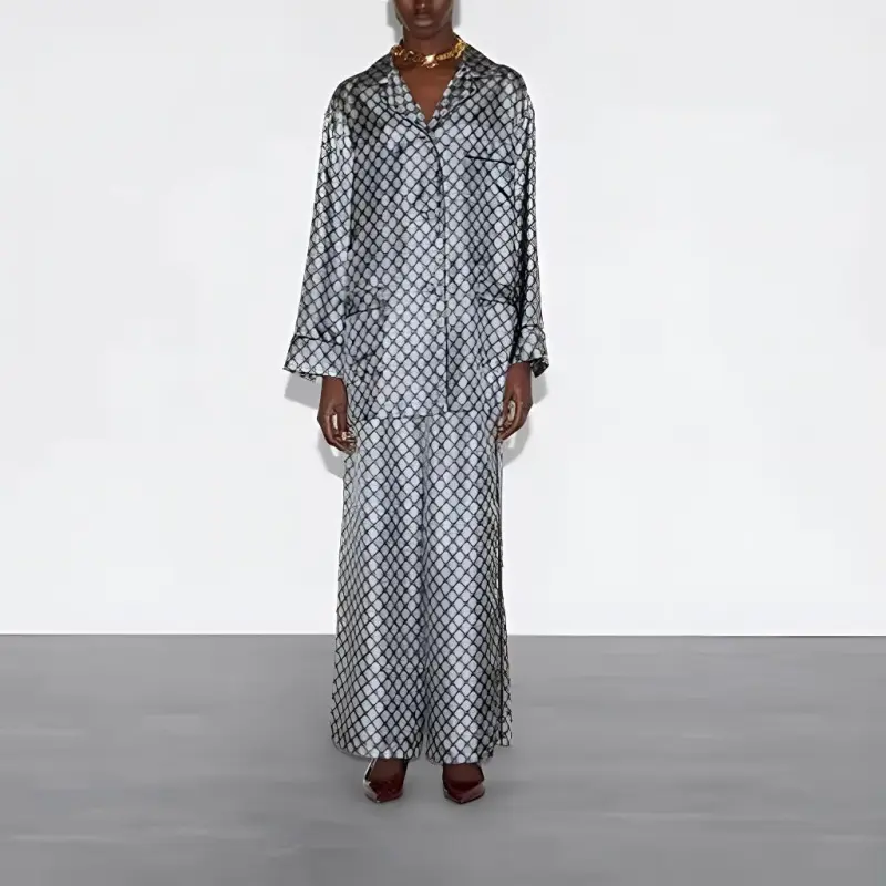 GUCCI GG-print Silk Shirt-2