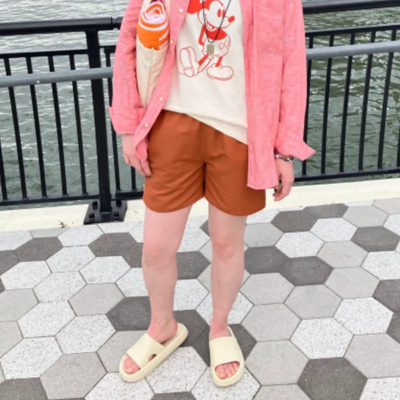 UNIQLO Cargo Shorts Unisex Dark Orange-5
