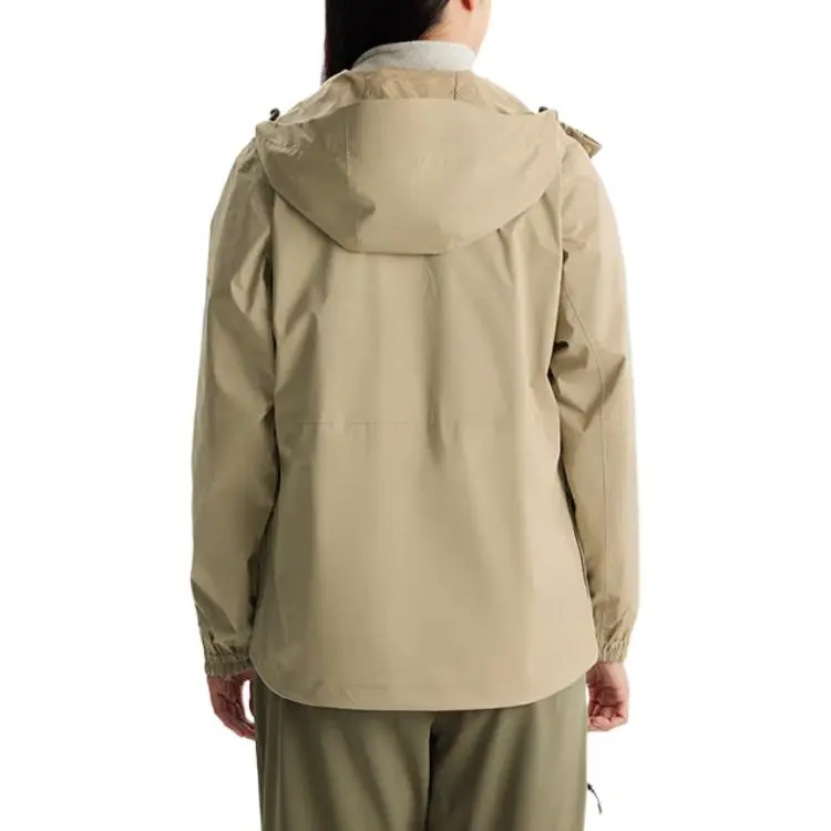 Columbia Hiking Waterproof And Windproof Windbreaker Jacket Women's Light Brown-3