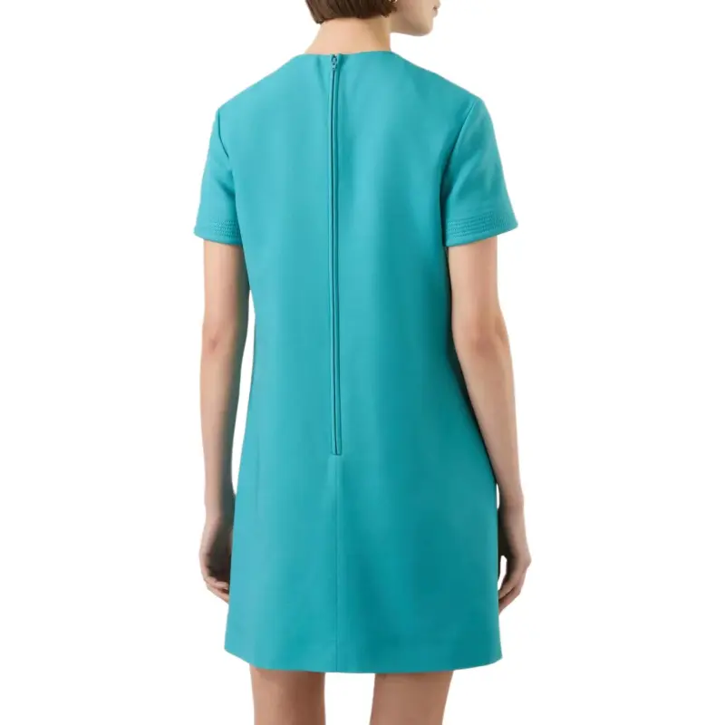 Valentino Short Sleeved Dress Women's Blue-3