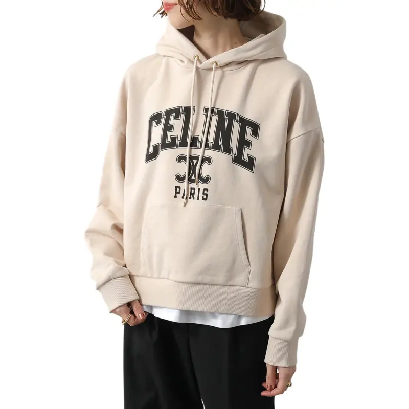 CELINE Oversized CELINE Hoodie In Cotton Fleece-2