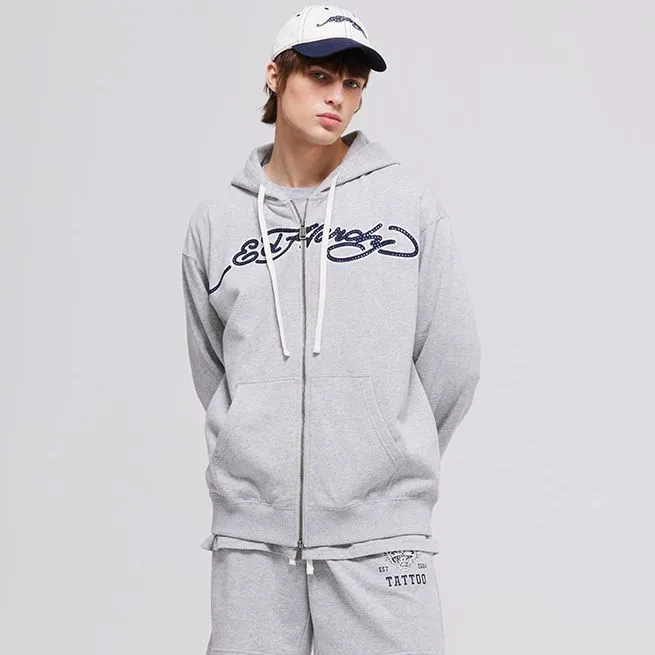Ed Hardy Sweatshirts Men Plain Pure Gray E1PBM100-2