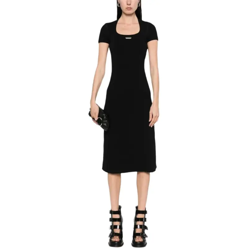 Alexander McQueen Logo plaque Midi Dress-1