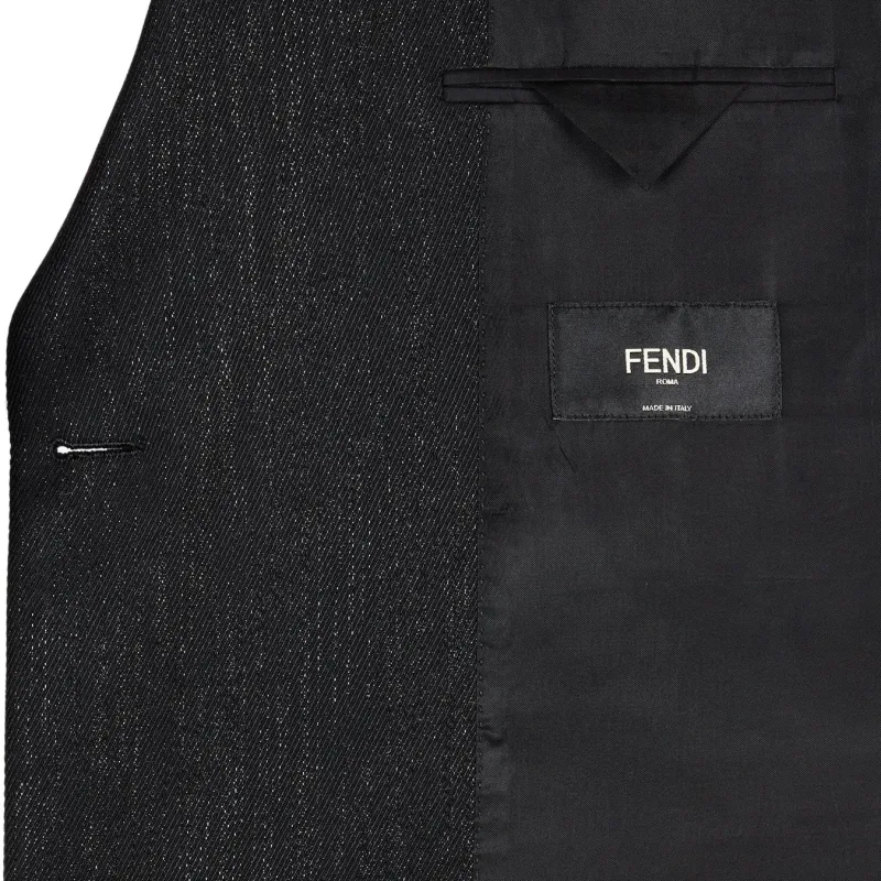 FENDI Collared Button Up Jacket-6