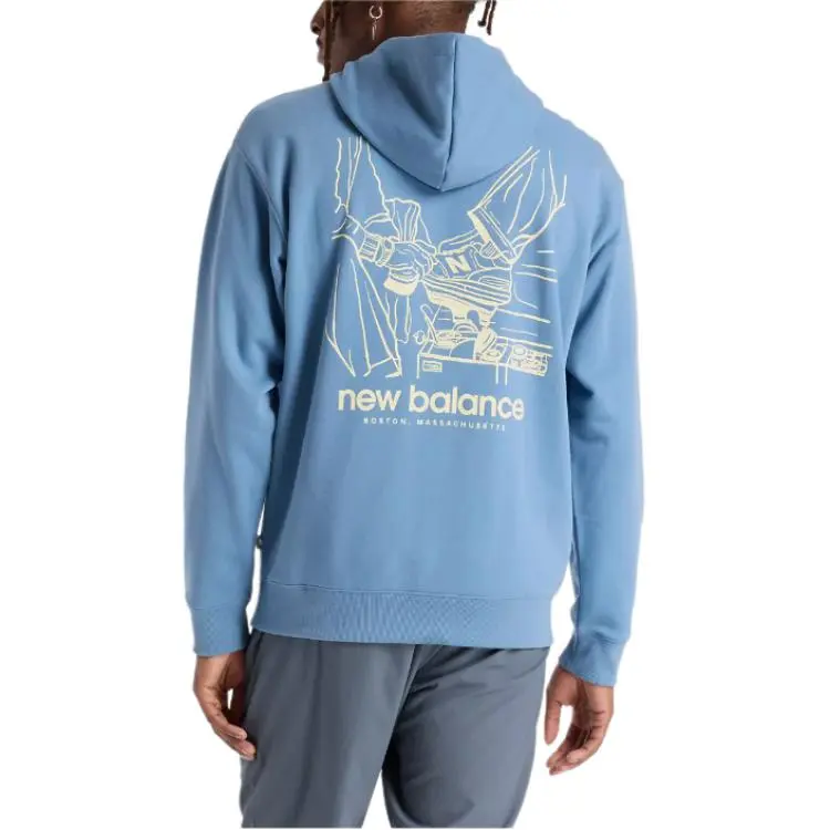 New Balance French Terry SS25 Sweatshirt Men's Pale Egret Blue-1