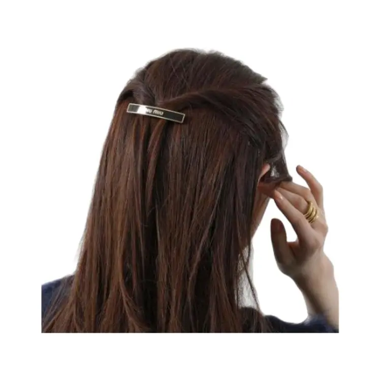 MIU MIU Metal Hair Clips Women's Black-4