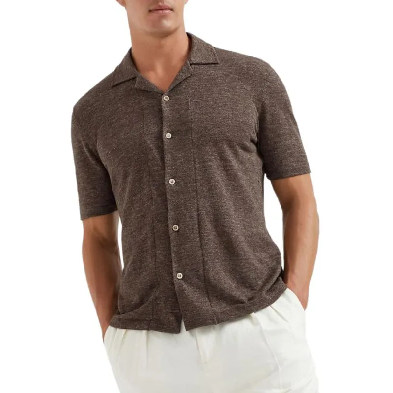 Brunello Cucinelli Short sleeve Knitted Shirt-1