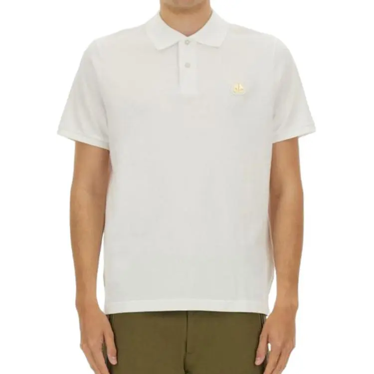 Moose Knuckles Logo Patch Straight Hem Polo Shirt-3